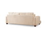 Atelier Del Sofa Sofá de 3 Plazas Beige 230cm Largo x 105cm Ancho x 90cm Alto
